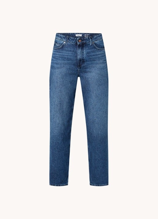 Marc O'Polo Denim Tomma high waist loose fit jeans met medium wassing - voorkant indigo