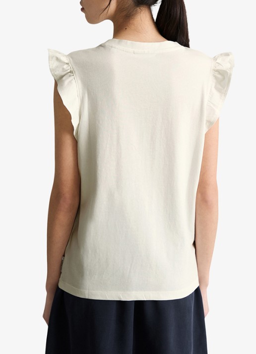 Marc O'Polo Denim Top met vlindermouw - achterkant silky white/1183