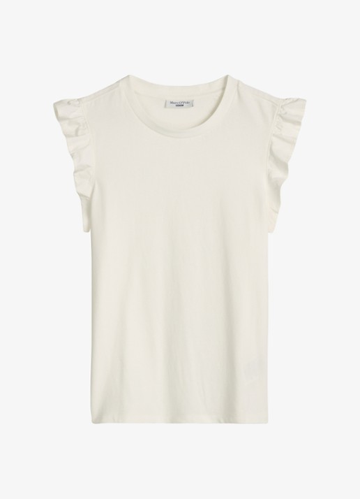 Marc O'Polo Denim Top met vlindermouw - voorkant 2 silky white/1183
