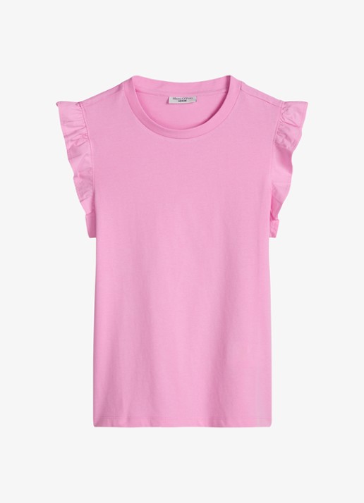 Marc O'Polo Denim Top met vlindermouw - voorkant 4 pale bubblegum/8205