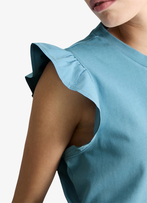 Marc O'Polo Denim Top met vlindermouw - detail 3 blue dawn/5429