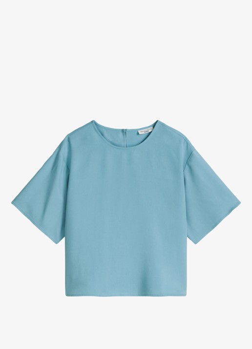 Marc O'Polo Denim Tuniek met ronde hals - voorkant blue dawn/5429