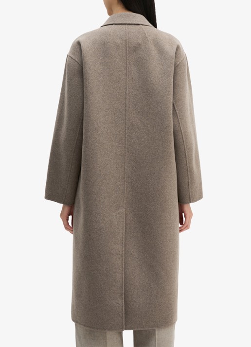 Marc O'Polo Double-breasted mantel in wolblend met steekzakken - achterkant 5 taupe