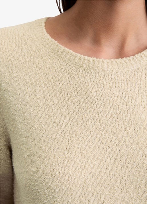 Marc O'Polo Fijngebreide pullover in lama wolblend - detail 2 beige