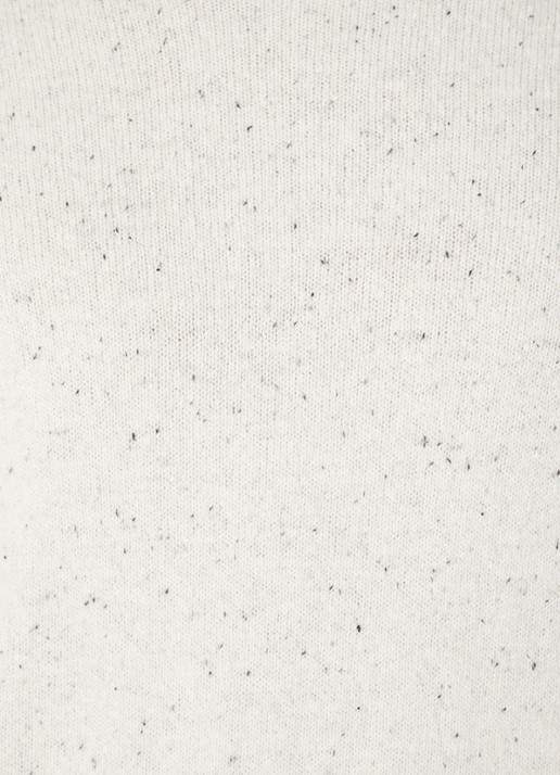 Marc O'Polo Fijngebreide pullover in wolblend met gemêleerd dessin - detail 5 gebroken wit