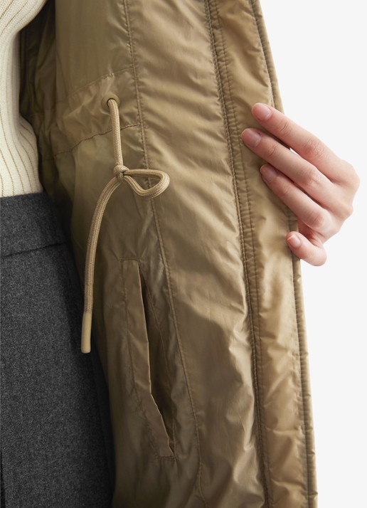 Marc O'Polo Gewatteerde parka met donsvulling en trekkoord - detail 2 beige