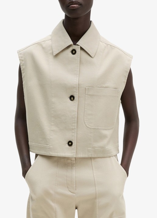 Marc O'Polo Gilet van denim met borstzak