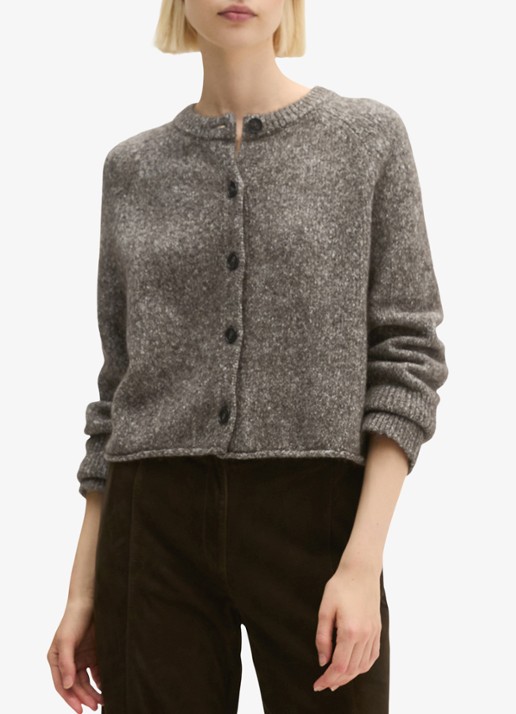 Marc O'Polo Grofgebreid vest in alpaca wolblend