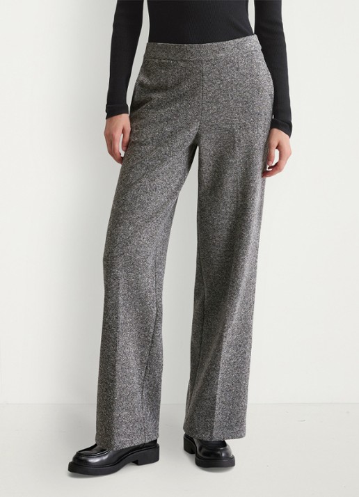 Marc O'Polo High waist loose fit broek met steekzakken en stretch