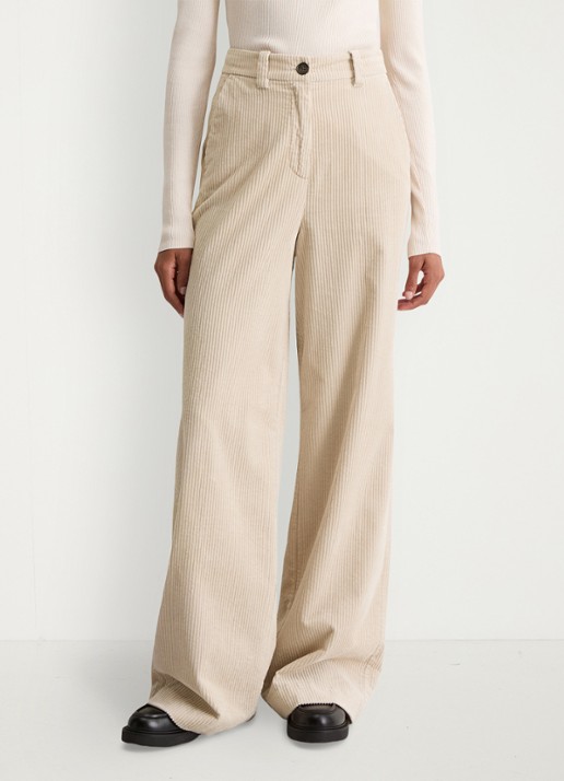 Marc O'Polo High waist straight fit broek van corduroy