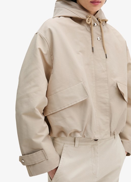Marc O'Polo Jack met klepzakken en capuchon - detail 3 beige