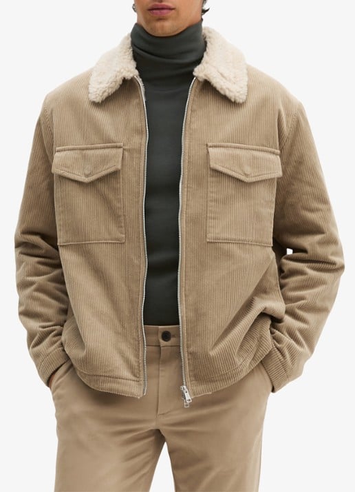 Marc O'Polo Jas van corduroy met klepzakken