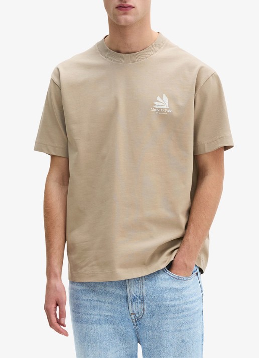 Marc O'Polo Jersey T-shirt met logo- en backprint