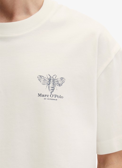 Marc O'Polo Jersey T-shirt met logo- en backprint - detail 5 silky white/1183