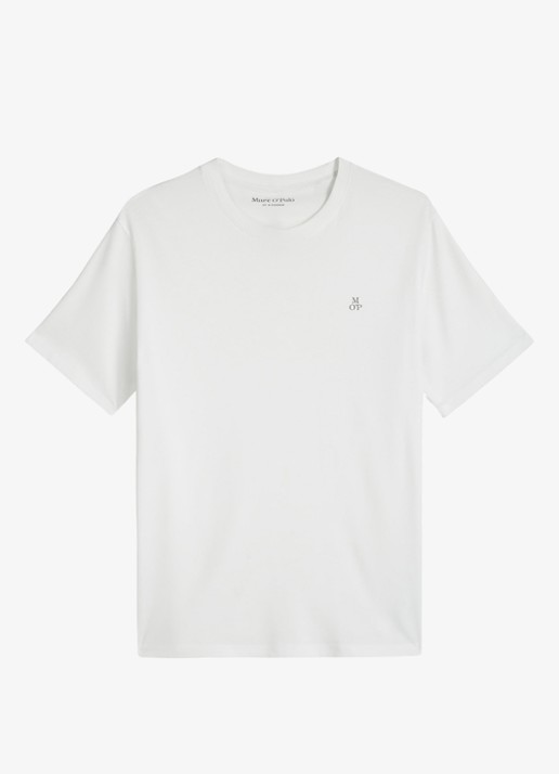 Marc O'Polo Jersey T-shirt met logo - voorkant 2 white/0163