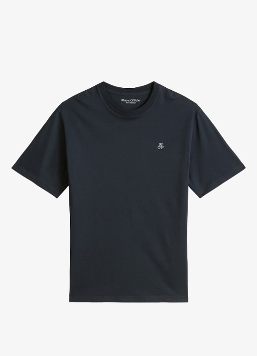 Marc O'Polo Jersey T-shirt met logo - voorkant 2 dark navy/4131