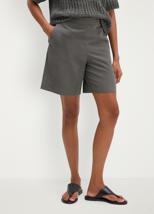 Marc O'Polo Korte broek met steekzakken - detail 4 oxide grey-0364 / grijs