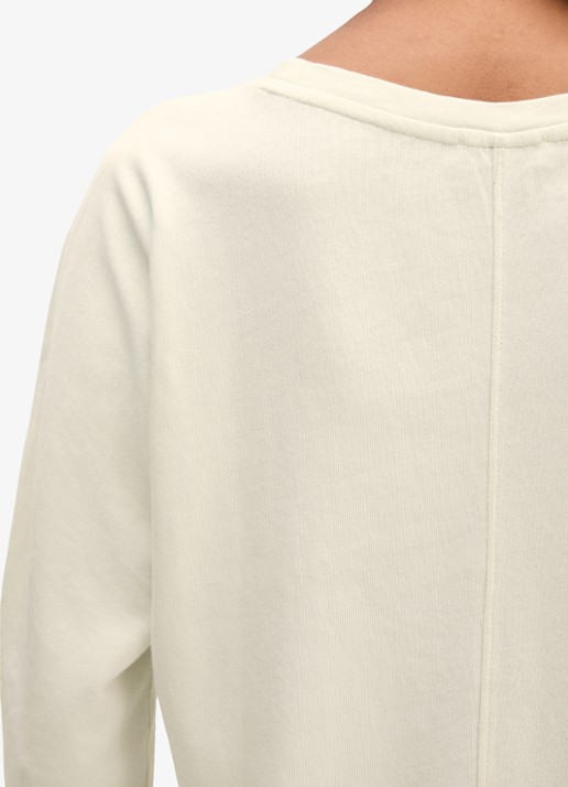 Marc O'Polo Longsleeve met ronde hals - detail 2 grey white/1172