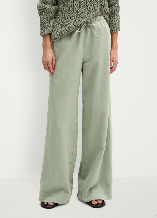 Marc O'Polo Loose fit joggingsbroek in lyocell blend - detail 2 lindegroen