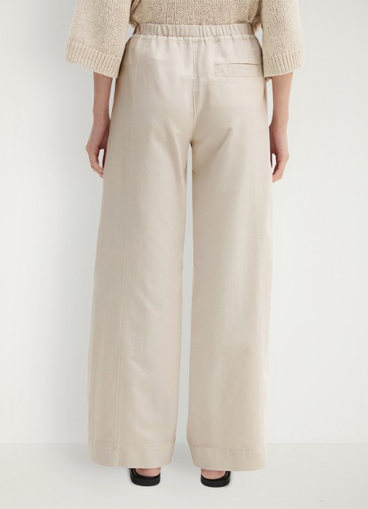 Marc O'Polo Loose fit joggingsbroek in lyocell blend - achterkant 5 beige