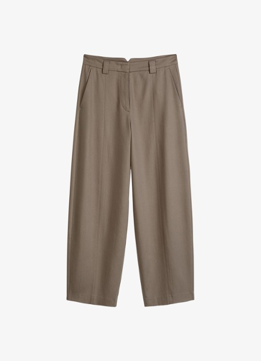 Marc O'Polo Loose fit pantalon met steekzakken - voorkant 2 bruin