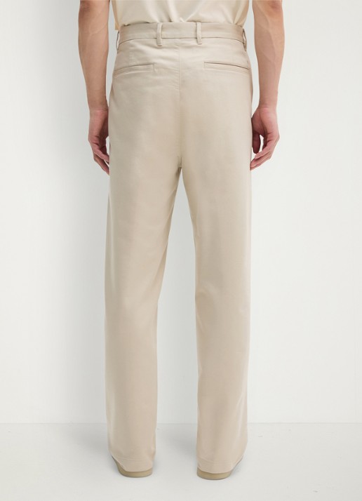 Marc O'Polo Loose fit pantalon met steekzakken - achterkant 5 beige