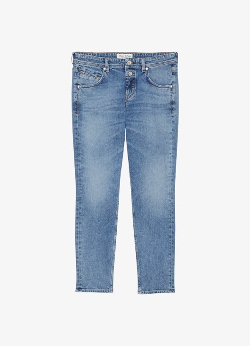 Marc O'Polo Mid waist cropped boyfriend jeans van  katoen met steekzakken