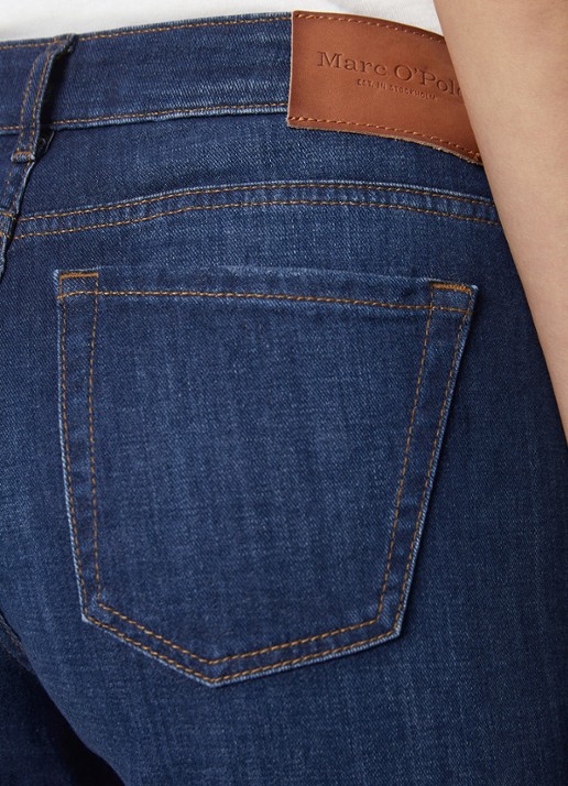 Marc O'Polo Mid waist slim fit jeans in  katoenblend - detail 4 indigo