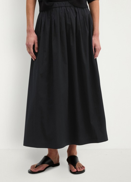 Marc O'Polo Midi rok met steekzakken - detail 4 zwart