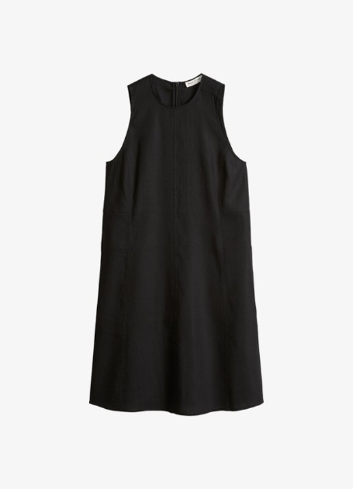 Marc O'Polo Mini jurk in linnenblend met ronde hals