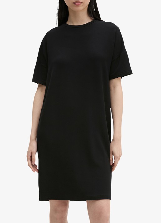 Marc O'Polo Oversized mini trui-jurk - detail black / zwart