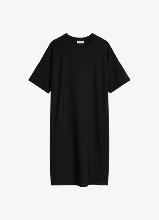 Marc O'Polo Oversized mini trui-jurk - voorkant 3 black / zwart