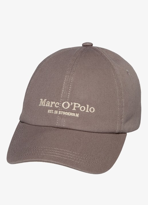 Marc O'Polo Pet met logoborduring - voorkant 2 beige