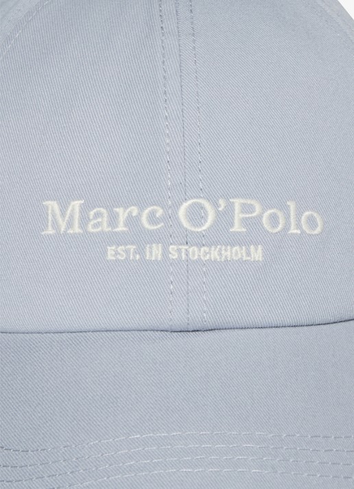 Marc O'Polo Pet met logoborduring - detail 2 lichtblauw