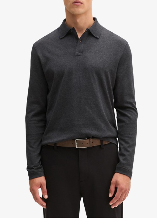 Marc O'Polo Polo met gemêleerd dessin
