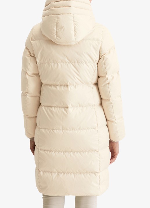 Marc O'Polo Puffer jas met capuchon - achterkant 3 creme