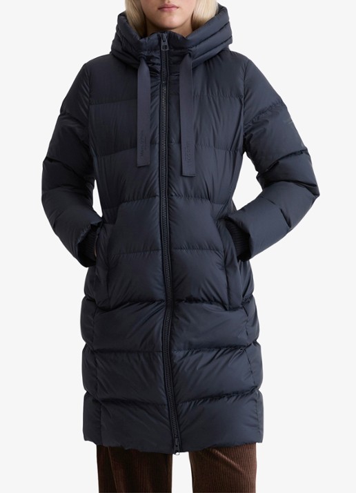 Marc O'Polo Puffer jas met capuchon - detail 4 donkerblauw