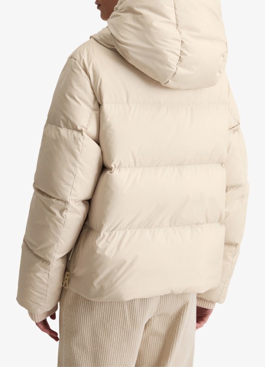 Marc O'Polo  Pufferjas met capuchon - achterkant 3 creme