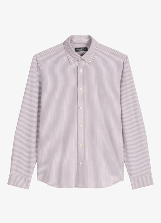 Marc O'Polo Regular fit overhemd met streepprint - voorkant violet