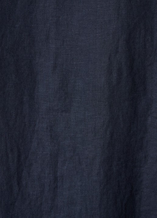 Marc O'Polo Regular fit overhemd van linnen met borstzak  - detail 5 donkerblauw