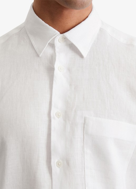 Marc O'Polo Regular fit overhemd van linnen - detail 5 wit