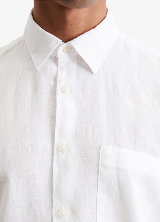 Marc O'Polo Regular fit overhemd van linnen - detail 7 wit