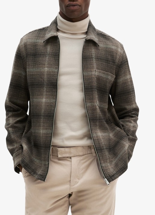 Marc O'Polo Regular fit overshirt met ruitdessin