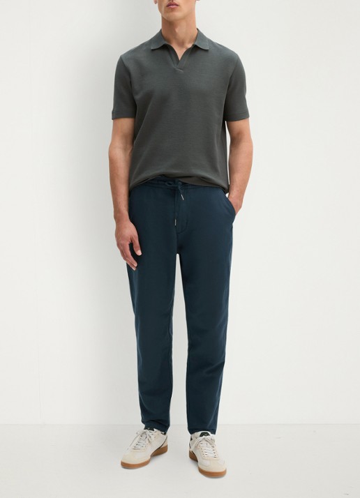 Marc O'Polo Regular fit polo - voorkant 3 donkergrijs