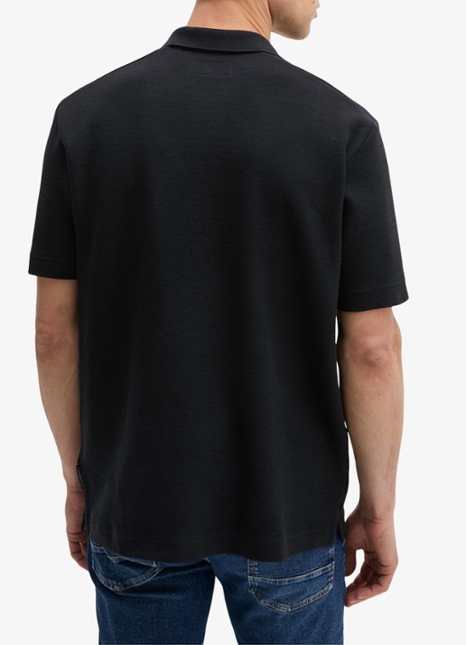 Marc O'Polo Regular fit polo - achterkant 3 zwart