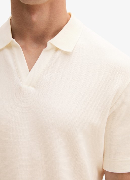 Marc O'Polo Regular fit polo - detail 5 creme