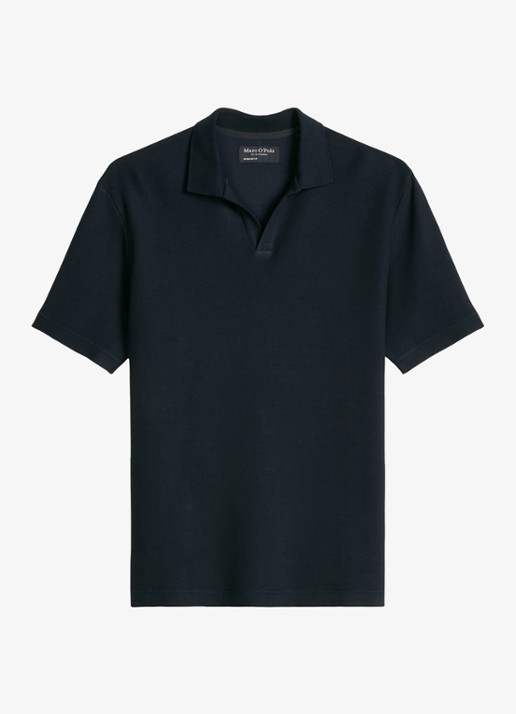 Marc O'Polo Regular fit polo - voorkant 2 donkerblauw