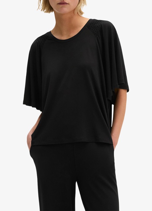 Marc O'Polo Relaxte T-shirt blouse met smockwerk