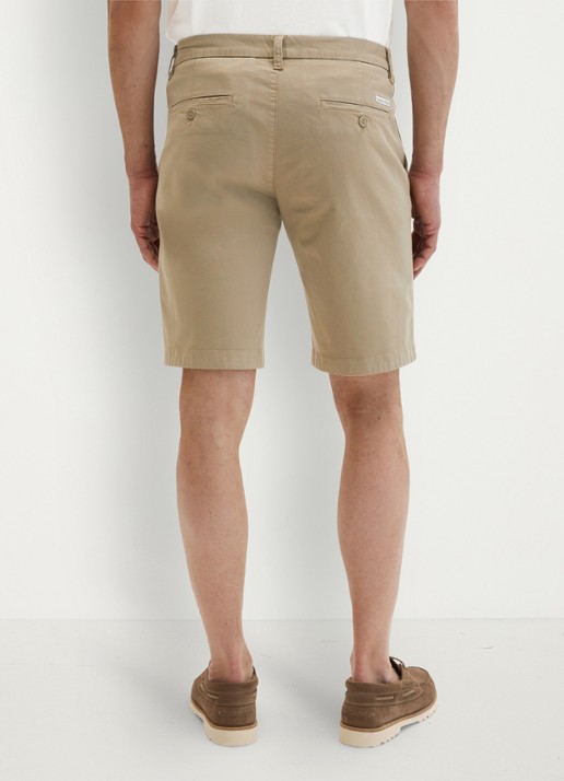 Marc O'Polo Reso straight fit korte broek van  katoen - achterkant charleston gray-2124 / grijs