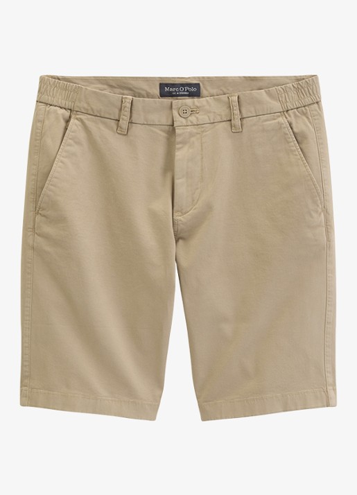Marc O'Polo Reso straight fit korte broek van  katoen - voorkant 4 charleston gray-2124 / grijs